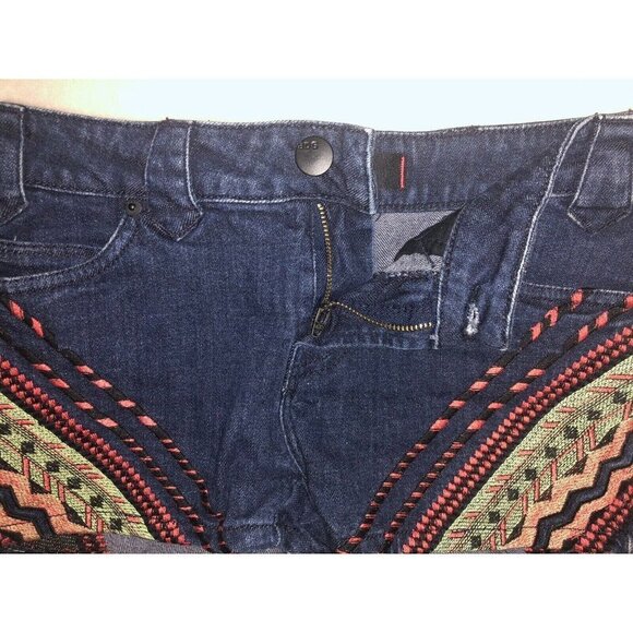 Bdg Urban Outfitters Denim Jean Embroidered High Rise Boho Shorts 27 - Picture 3 of 6